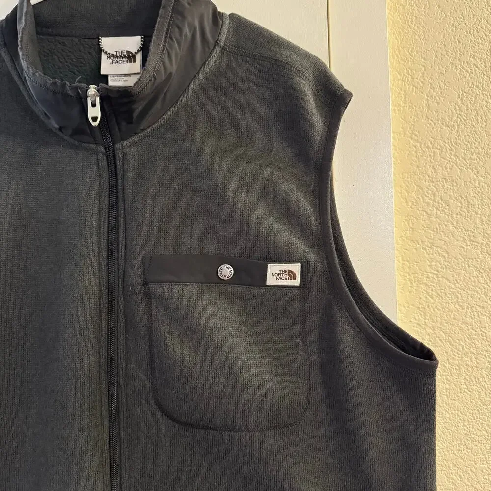 THE NORTH FACE Men's Gordon Lyons Full Zip Vest Sz XL Charcoal Hiking Outdoors